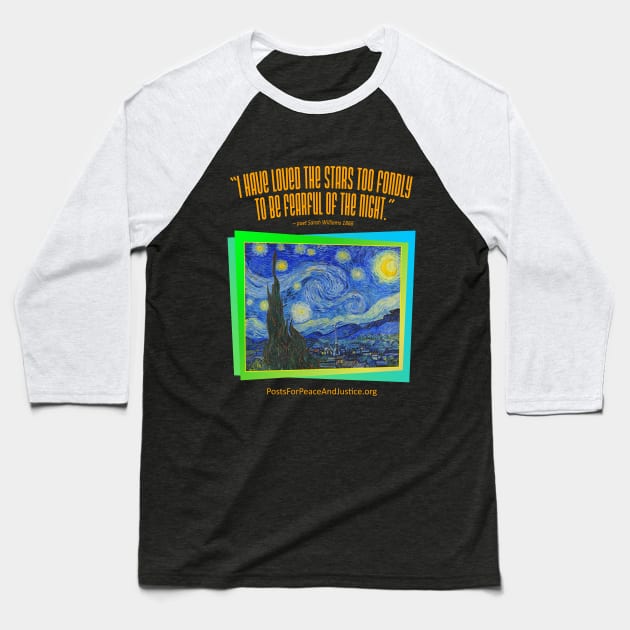 Van Gogh's Starry Night Baseball T-Shirt by XtremePacific